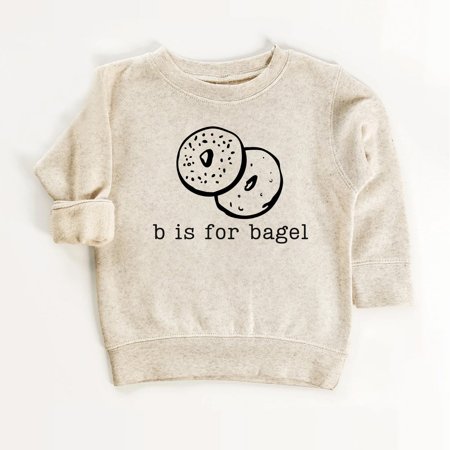 B Is for Bagel Kids Shirt | Minimal Food Tee for Babies & Toddlers