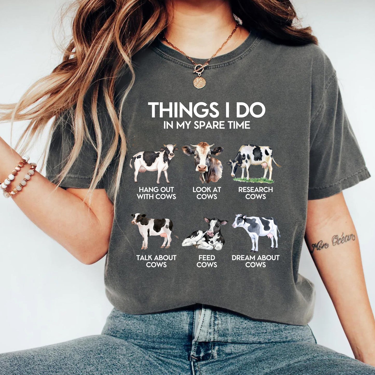 Things I Do In My Spare Time - Cow T-Shirt