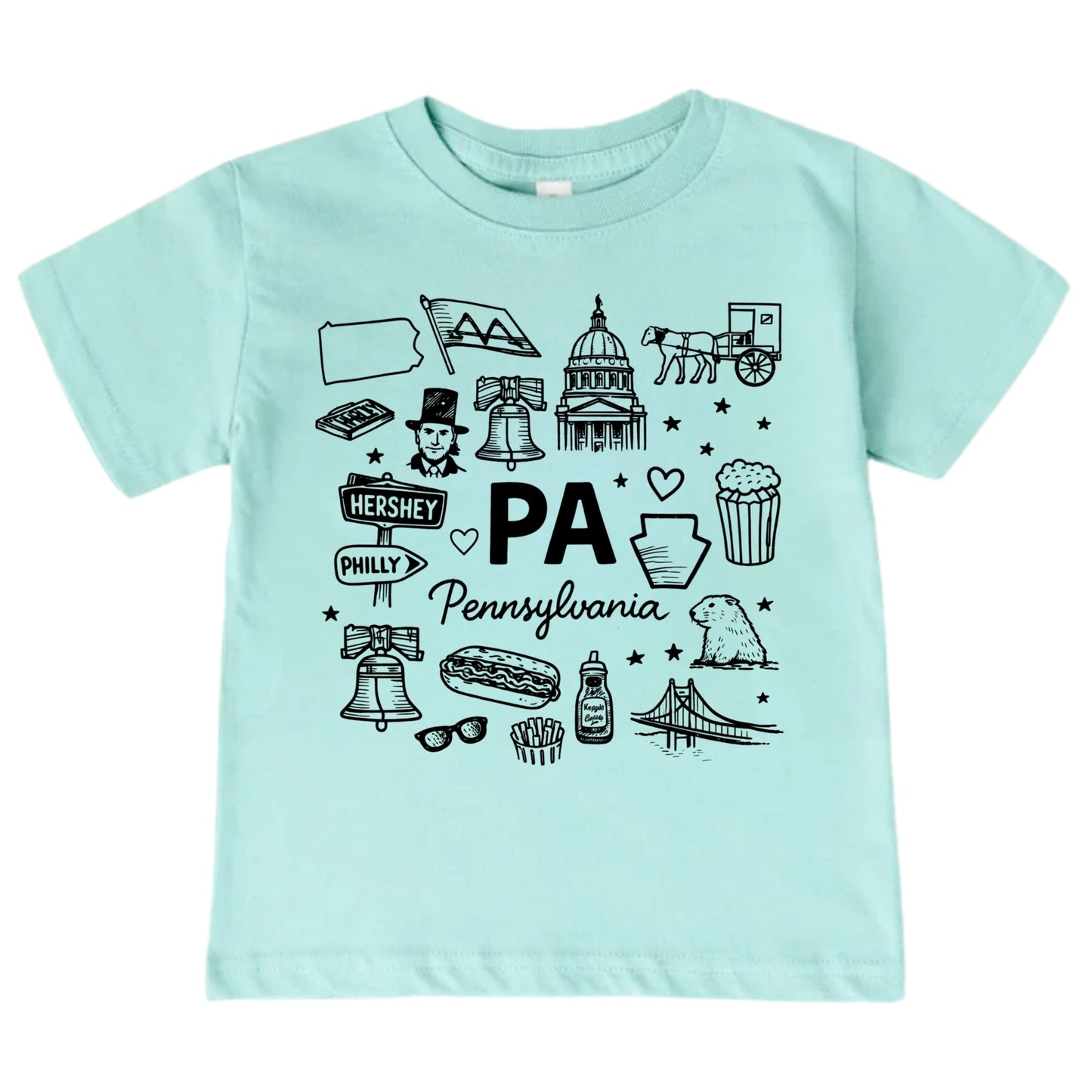 Pennsylvania Icons Kids T-Shirt