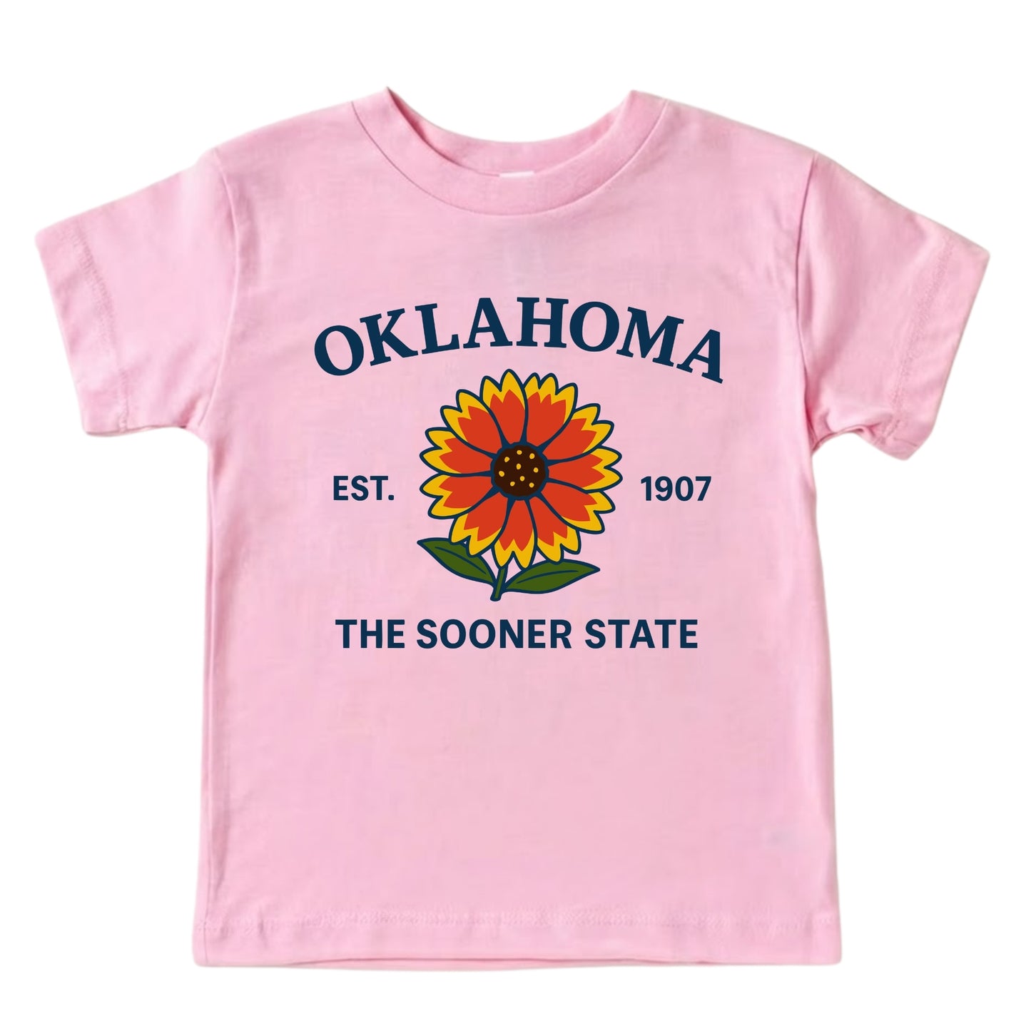Oklahoma Indian Blanket Floral Kids T-Shirt