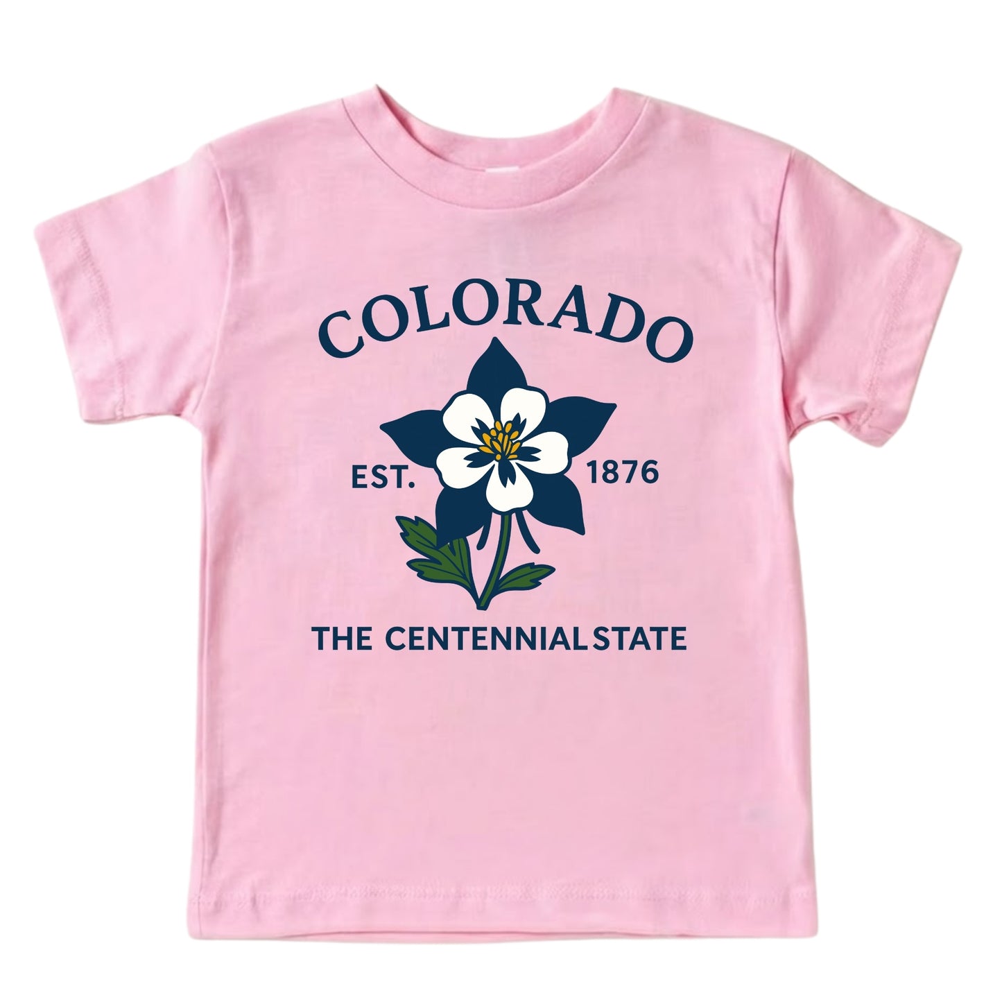 Colorado Rocky Mountain Columbine Kids T-Shirt