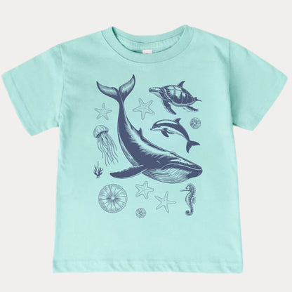 Vintage Ocean Life Kids T-Shirt