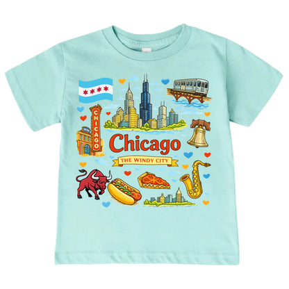 Chicago The Windy City Kids T-Shirt