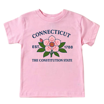 Connecticut Mountain Laurel Floral Kids T-Shirt