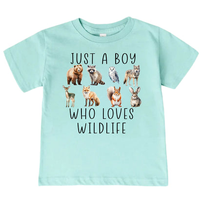 Just A Boy Who Loves Wildlife Shirt