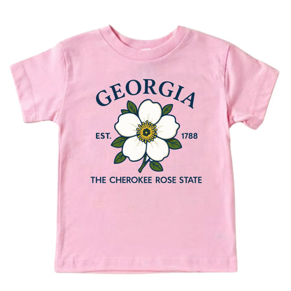 Georgia Cherokee Rose Floral Kids T-Shirt
