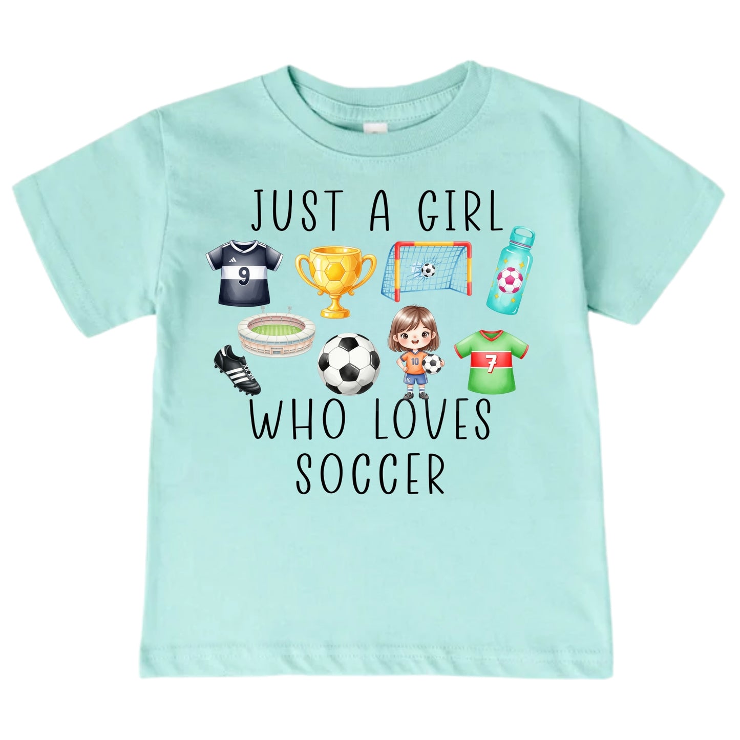 Just A Girl Who Loves Soccer Kids T-Shirt