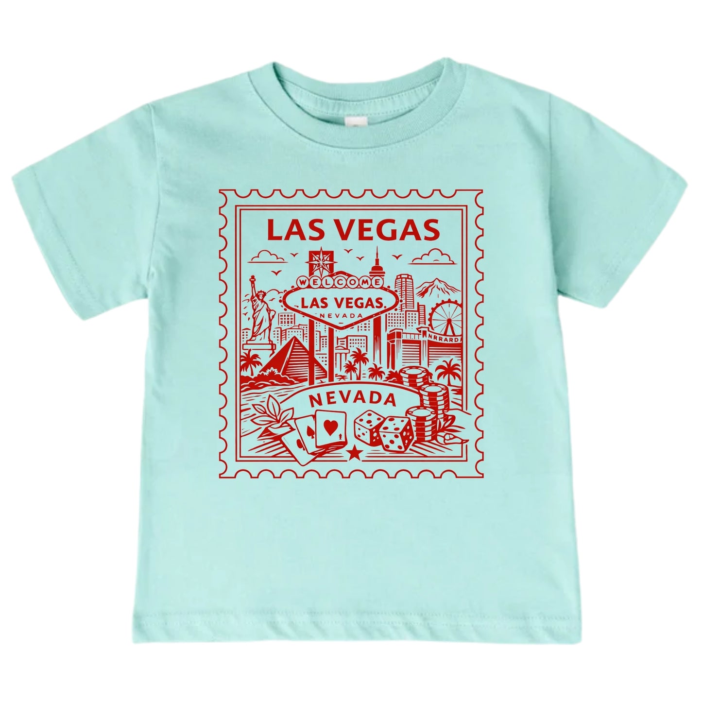 Las Vegas Nevada Kids Vintage Postage Stamp T-Shirt