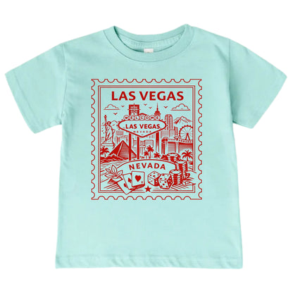 Las Vegas Nevada Kids Vintage Postage Stamp T-Shirt