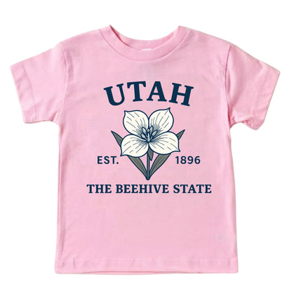 Utah Sego Lily Floral Kids T-Shirt