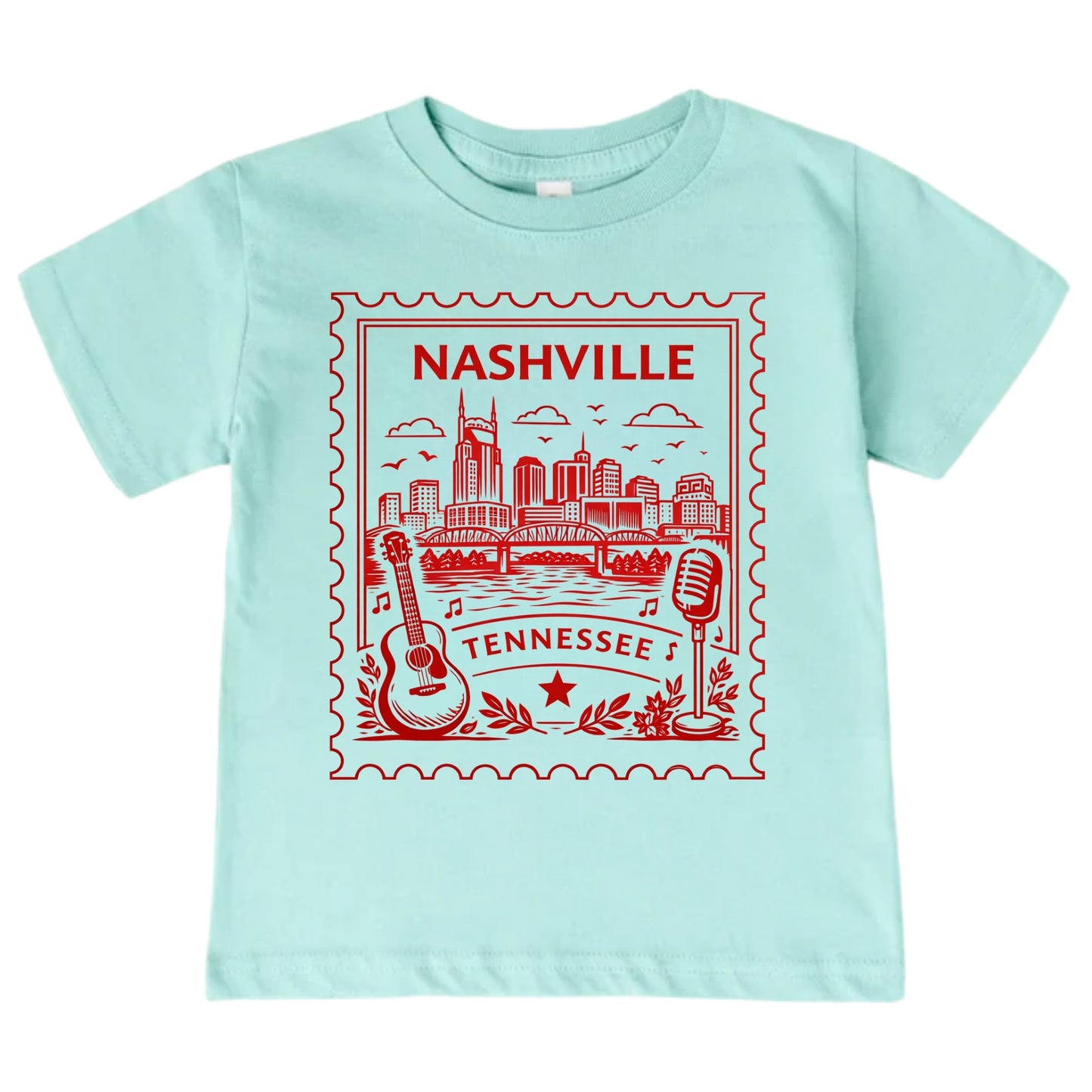 Nashville Tennessee Kids Vintage Postage Stamp T-Shirt
