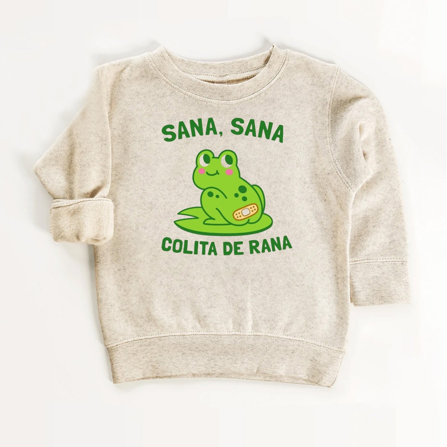 Sana Sana Colita de Rana Kids Sweatshirt – Cute Frog Graphic Toddler Top