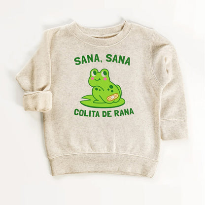 Sana Sana Colita de Rana Kids Sweatshirt – Cute Frog Graphic Toddler Top