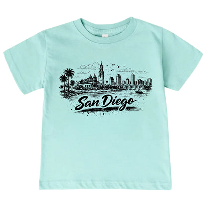 San Diego Kids Skyline T-Shirt - City Souvenir Toddler Tee