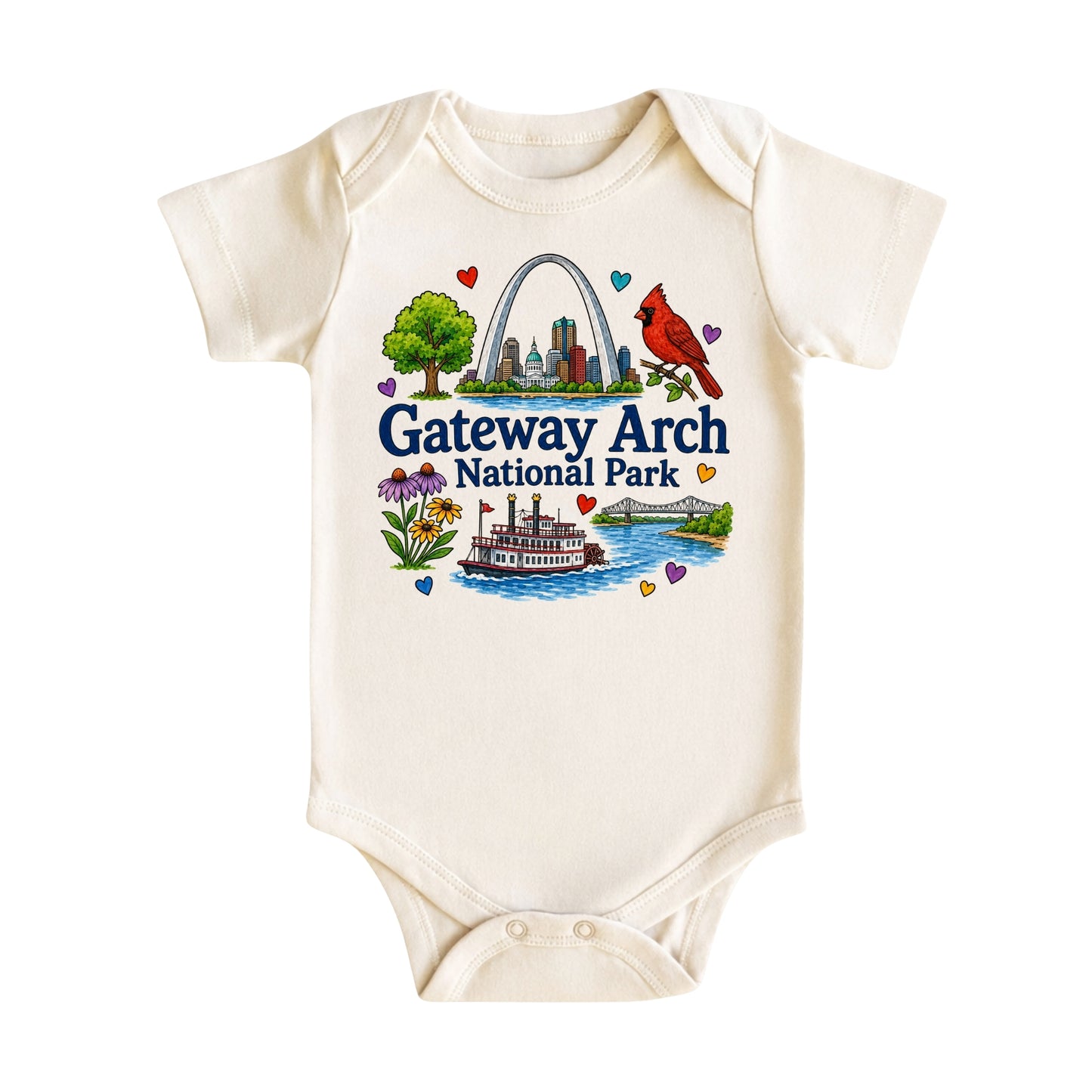 Gateway Arch National Park Baby Bodysuit for Boys Girls