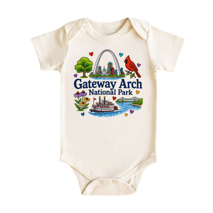 Gateway Arch National Park Baby Bodysuit for Boys Girls