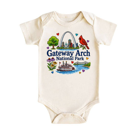 Gateway Arch National Park Baby Bodysuit for Boys Girls