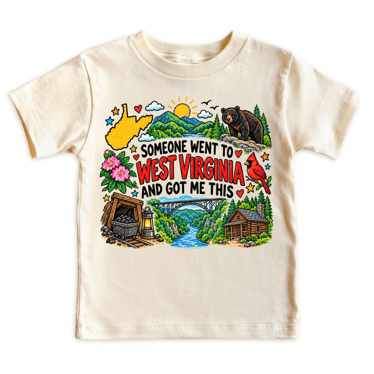 West Virginia Kids Souvenir Tee