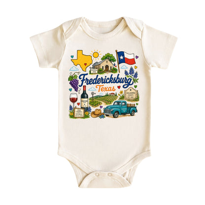 Fredericksburg Texas Baby Bodysuit for Boys Girls