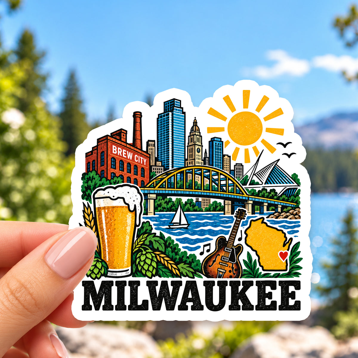 Milwaukee Retro Sticker