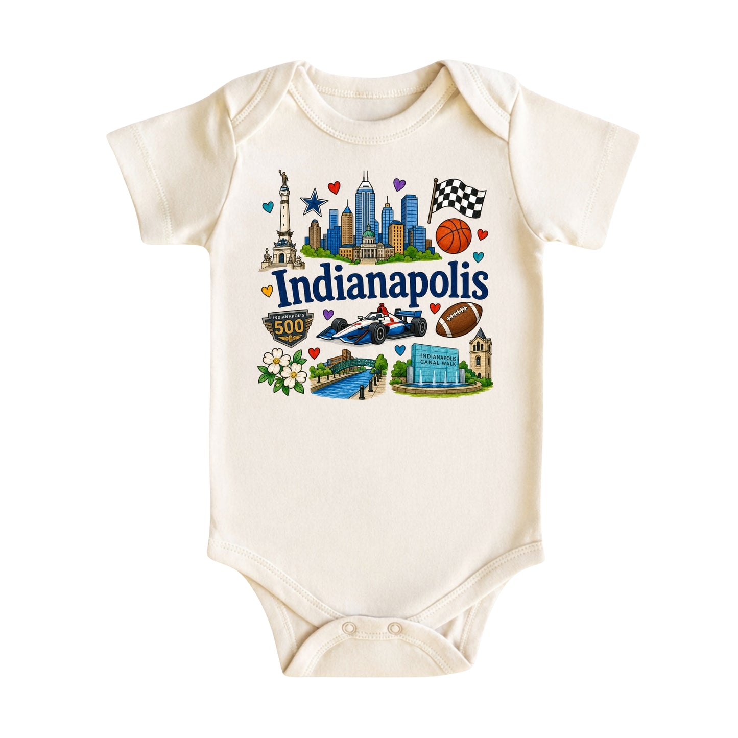 Indianapolis Baby Bodysuit for Boys Girls
