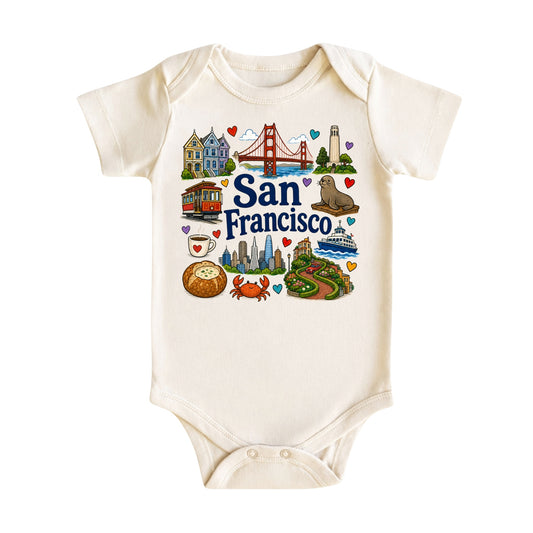 San Francisco Baby Bodysuit for Boys Girls