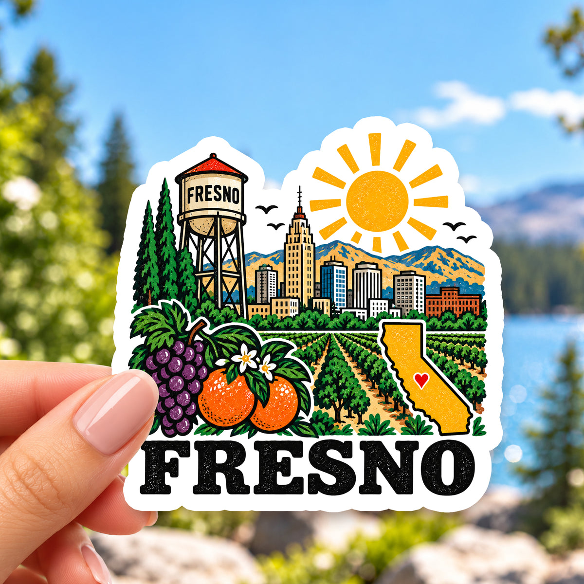 Fresno Retro Sticker