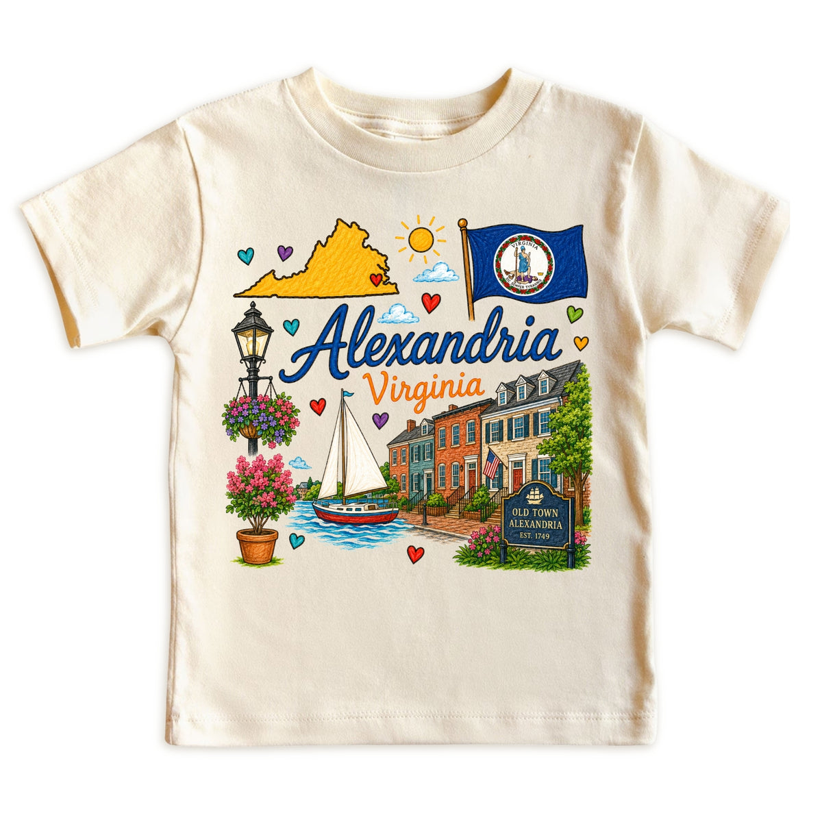 Alexandria Virginia Baby Bodysuit for Boys Girls