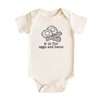 E Is for Eggs and Bacon Baby Bodysuit