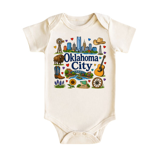 Oklahoma City Baby Bodysuit for Boys Girls