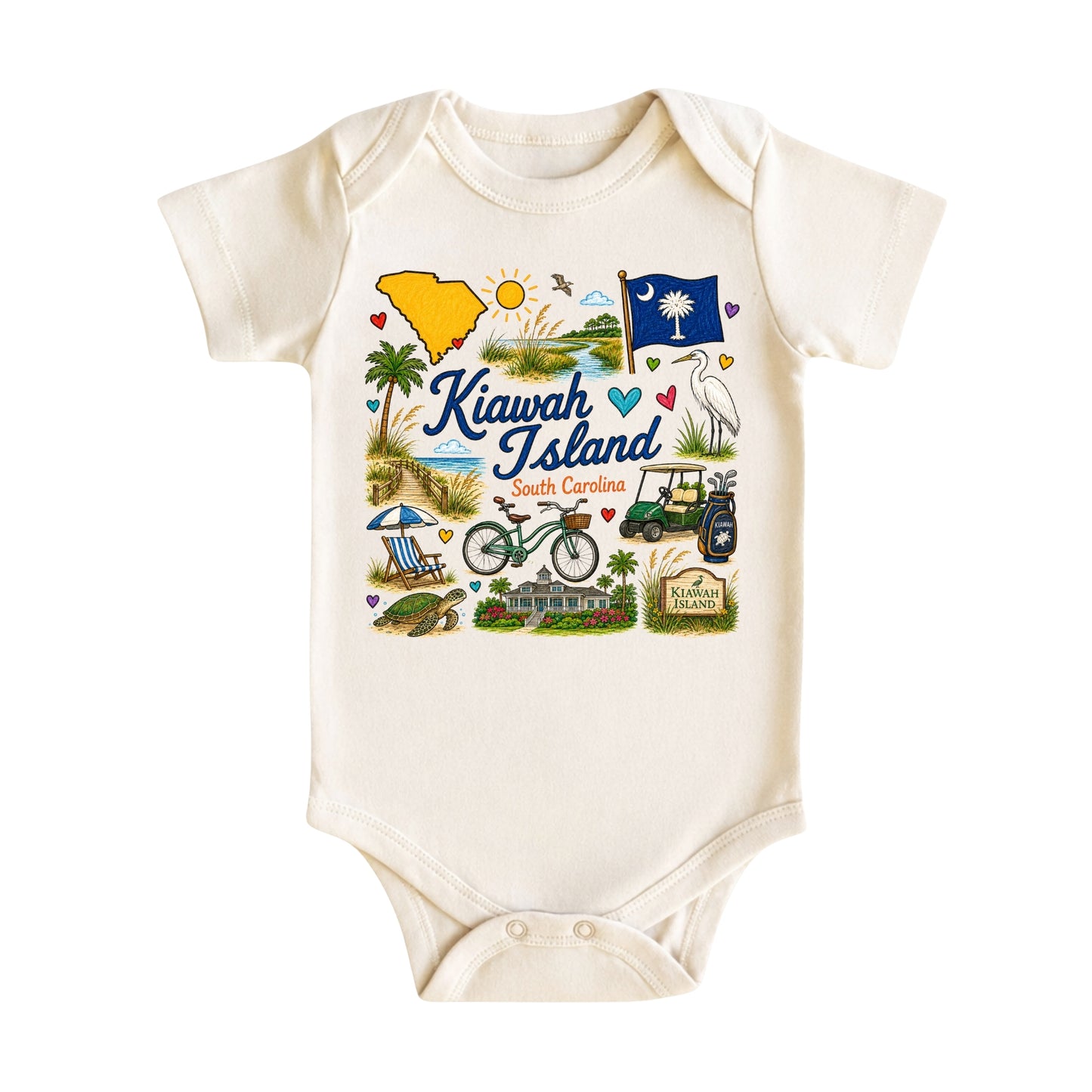 Kiawah Island South Carolina Baby Bodysuit for Boys Girls