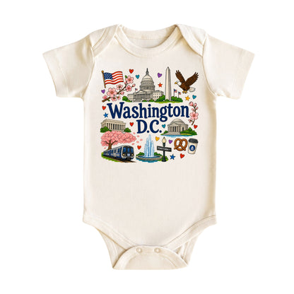 Washington DC Baby Bodysuit for Boys Girls