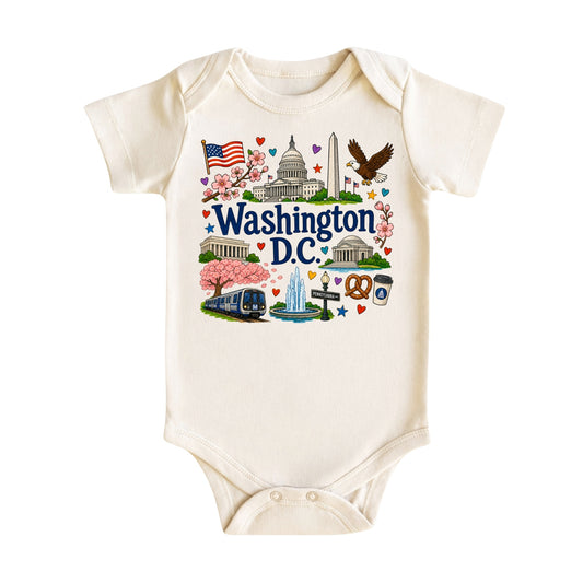 Washington DC Baby Bodysuit for Boys Girls
