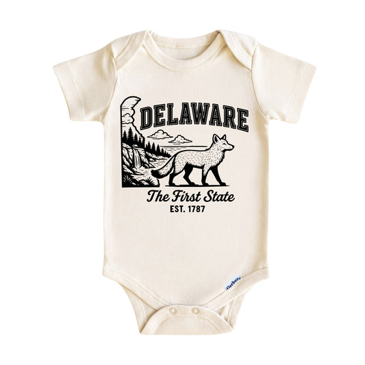 Delaware The First State ONESIE ®, Baby Bodysuit for Boys Girls