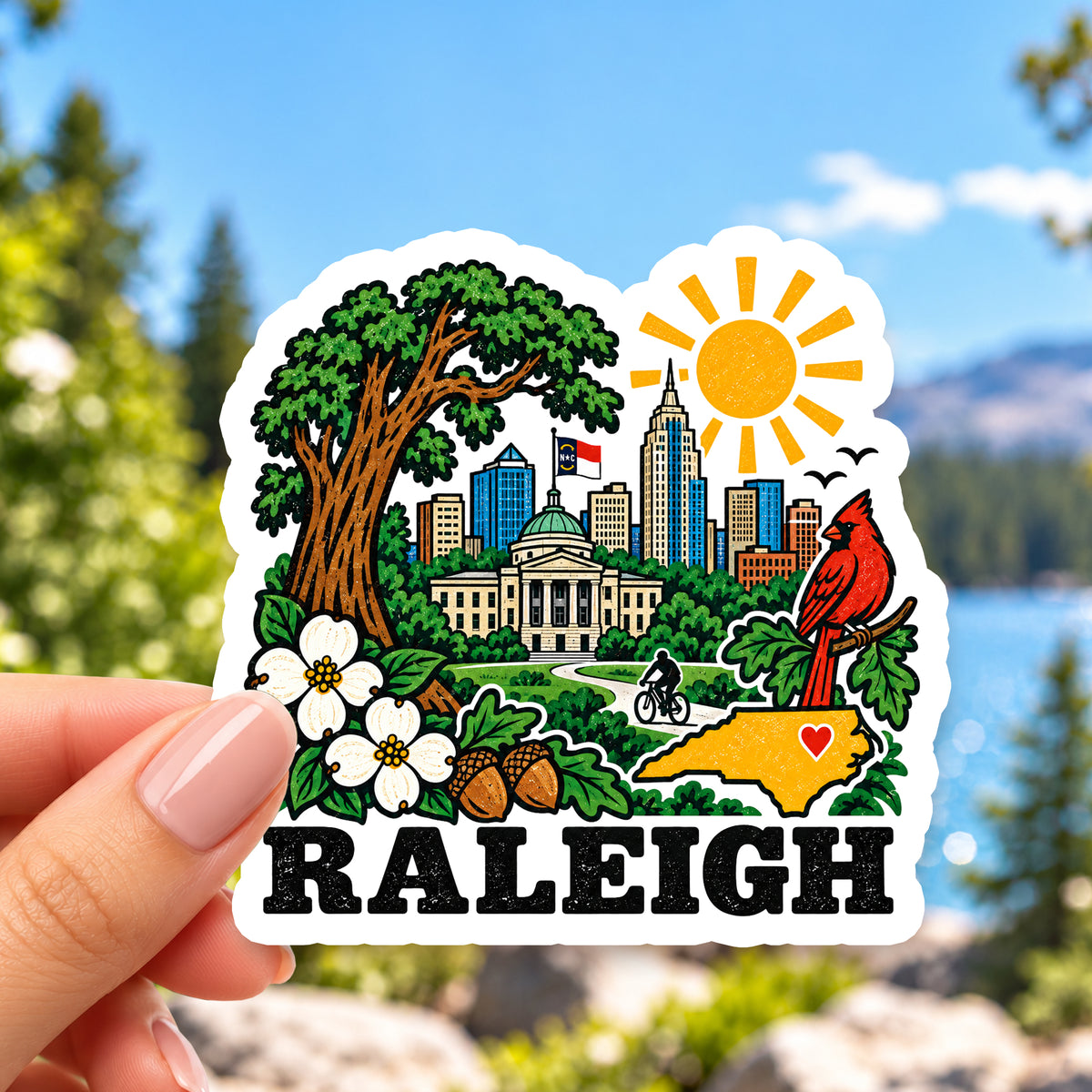 Raleigh Retro Sticker