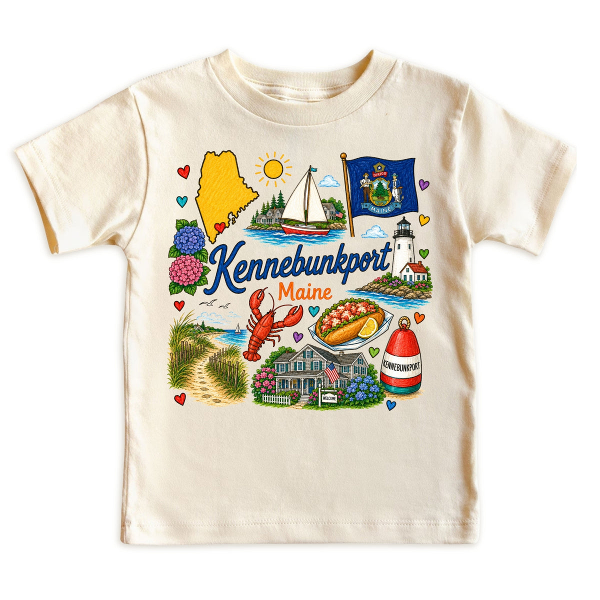 Kennebunkport Maine Baby Bodysuit for Boys Girls