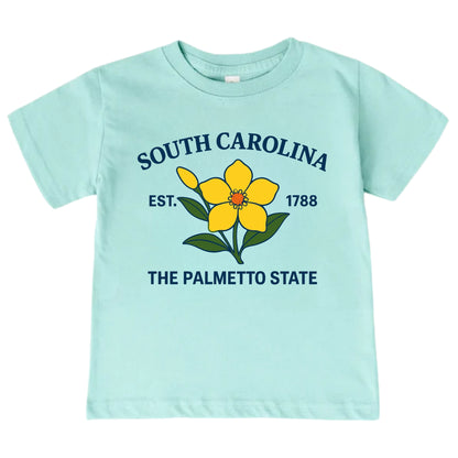 South Carolina Yellow Jessamine Floral Kids T-Shirt