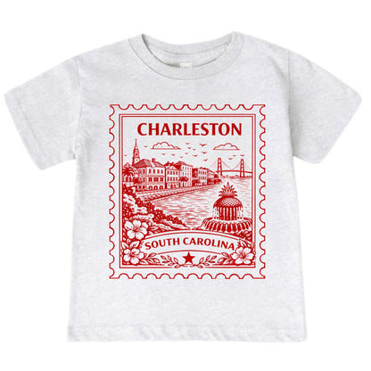 Charleston South Carolina Kids Vintage Postage Stamp T-Shirt