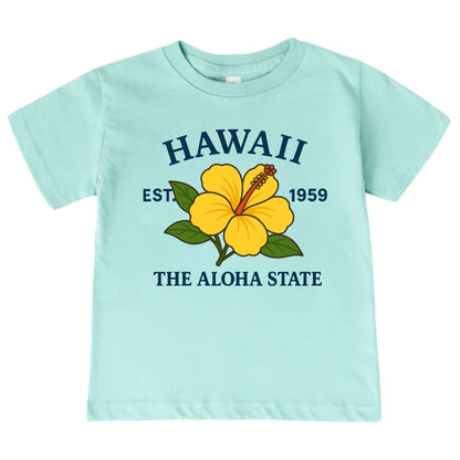 Hawaii Yellow Hibiscus Flower Kids T-Shirt