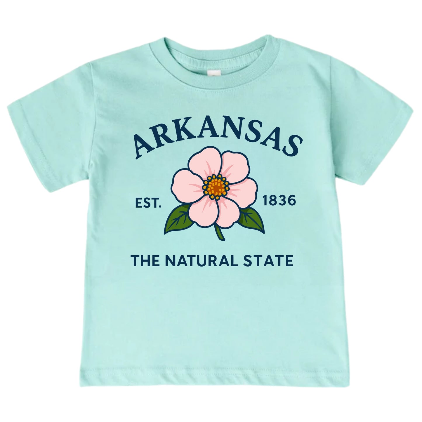 Arkansas Apple Blossom Floral Kids T-Shirt