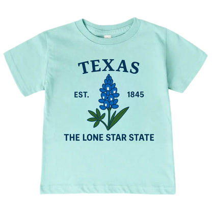 Texas Bluebonnet Floral Kids T-Shirt