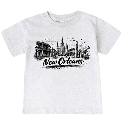 New Orleans Kids Skyline T-Shirt - City Souvenir Toddler Tee