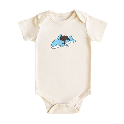 French Bulldog Whale Float Baby Bodysuit