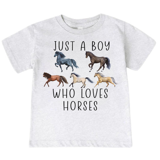 Just A Boy Who Loves Horses Shirt