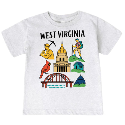 West Virginia State Kids T-Shirt