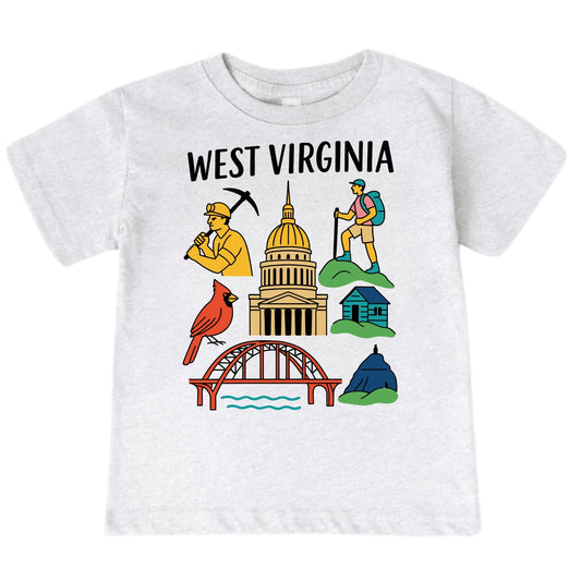 West Virginia State Kids T-Shirt