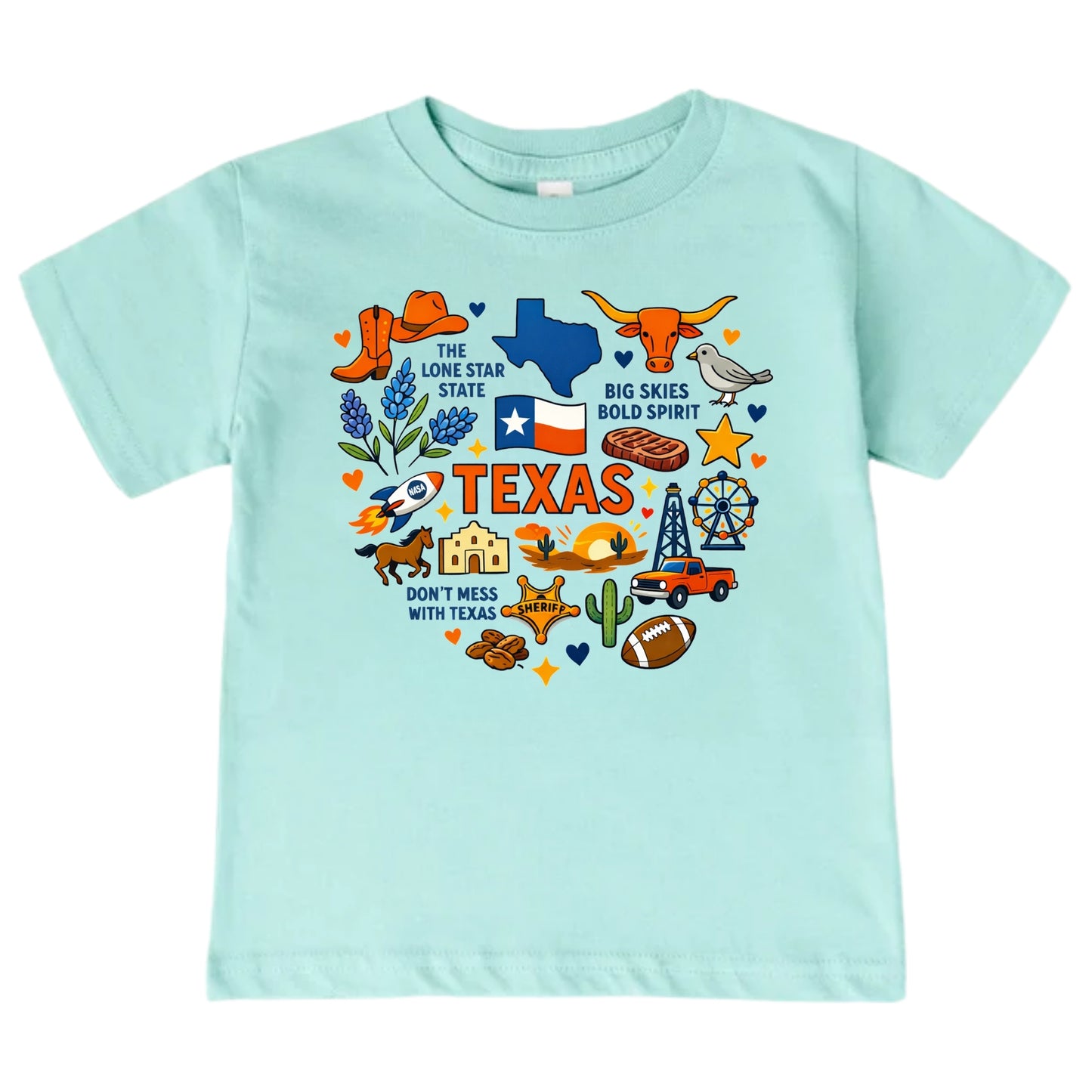 Kids Texas State Symbols T-Shirt