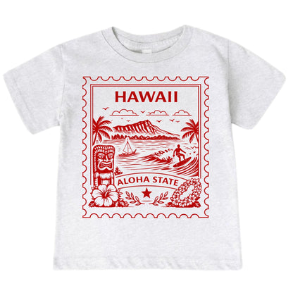 Hawaii Aloha State Kids Vintage Postage Stamp T-Shirt