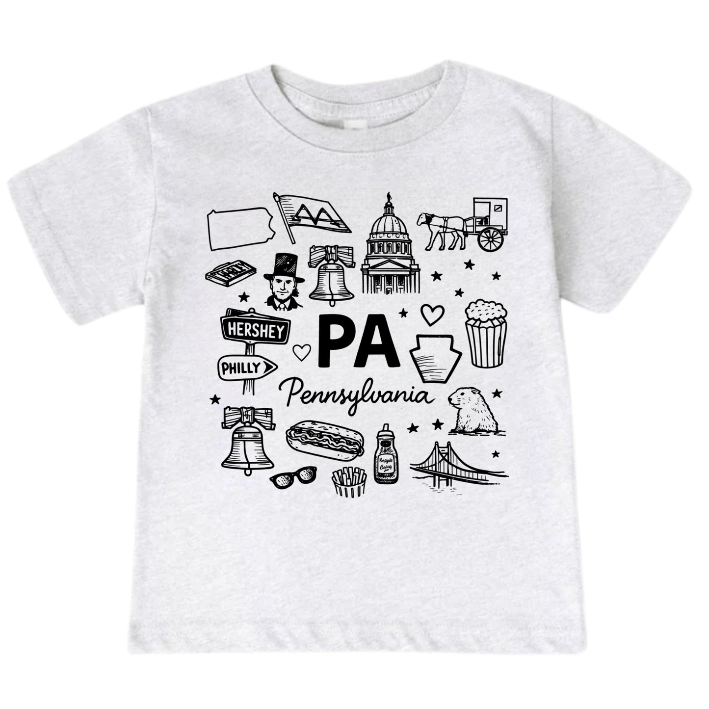 Pennsylvania Icons Kids T-Shirt