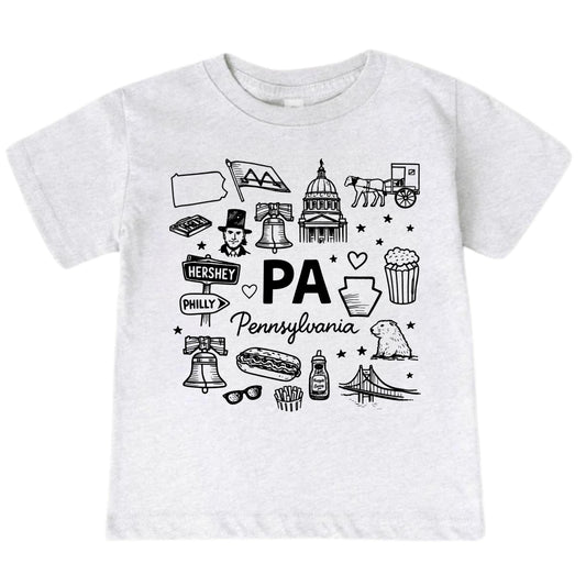 Pennsylvania Icons Kids T-Shirt